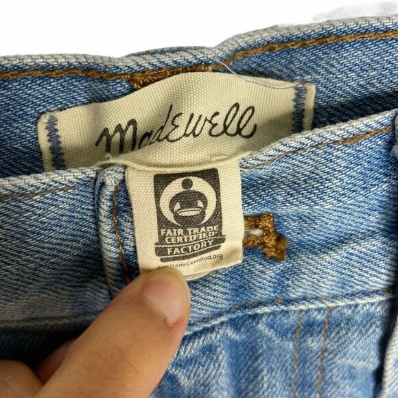 Madewell Rigid Denim‎ A-Line Mini Skirt Size 26 Light Blue - Picture 6 of 10